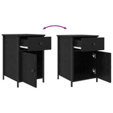 Bedside Cabinet Black Oak 40 x 42 x 60 cm Engineered Wood 875784