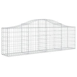 Arched Gabion Baskets 4 pcs 200x30x60/80 cm Galvanised Iron 3145390