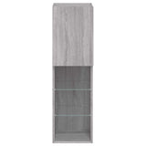 TV Cabinets with LED Lights 2 pcs Grey Sonoma 30.5x30x102 cm 837026