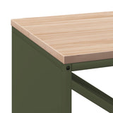 Firewood Rack with Wooden Top Olive Green 100.5x35.5x40 cm 864258