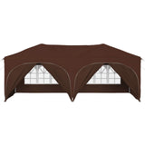 Pop-up Party Tent 575 x 288 x 245 cm Brown Oxford Fabric 42019907