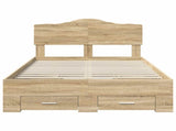 Bed Frame with Drawer Sonoma Oak 135 x 190 cm Engineered Wood 3413204