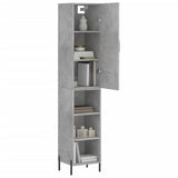 Highboard Concrete Grey 34,5x34x180 cm Engineered Wood 3198989