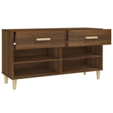 Shoe Cabinet Brown Oak 102x35x55 cm Engineered Wood 817569