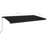 Manual Retractable Awning 600x350 cm Anthracite 3069239
