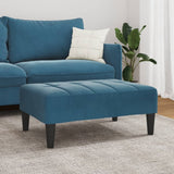 Footstool Blue 77x55x31 cm Velvet 4007383