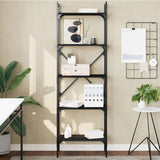 Bookcase 5-Tier Black 56x31.5x174 cm Engineered Wood 833343
