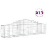 Arched Gabion Baskets 13 pcs 200x30x40/60 cm Galvanised Iron 3145378