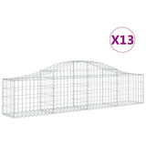 Arched Gabion Baskets 13 pcs 200x30x40/60 cm Galvanised Iron 3145378