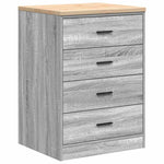 ZNTS Garage Storage Cabinet Grey Sonoma 60x51x85 cm Solid Wood Pine 860603