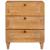 Bedside Cabinet Light Brown 50 x 33 x 62 cm Solid Acacia wood 4018089