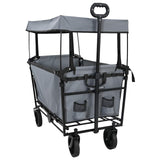 Folding Hand Trolley Grey 105 x 56.5 x 116 cm Oxford Cloth 42020664