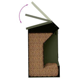 Rabbit Feeder Olive Green 64.5 x 25.5 x 45.5 cm 874595