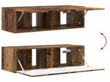 TV Wall Cabinet Set Wall-mounted 4 pcs Old Wood Engineered Wood 3408923