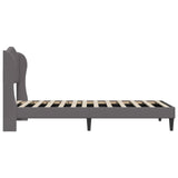 Bed Frame with Headboard Grey 90 x 190 cm Faux Leather 42027867