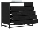 Drawer Cabinet 4-Drawer Black oak 70 x 41 x 83.5 cm 8010314