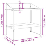 Plant Stand Anthracite 100x54.5x100 cm Galvanised Steel 364536