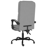 Massage Reclining Office Chair Light Grey Fabric 349806