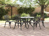 Garden Dining Set 7 pcs Black Aluminium 3334721