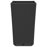 Garden Planters 2 pcs Black 32.5x32.5x57 cm PP 367848