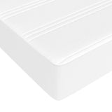 Pocket Spring Bed Mattress White 100x190x20cm Twin Faux Leather 347858