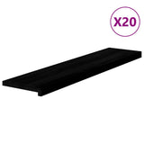 Stair Treads 20 pcs Brown Black 110x30x2 cm Solid Wood Oak 3283071