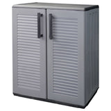 Garden Storage Cabinet Grey and Black 68x37x84 cm PP 151819