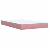 Box Spring Bed with Mattress Pink 120x190 cm Small Double Velvet 3290869