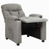 Recliner Chair Light Grey Fabric 339082