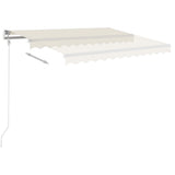 Manual Retractable Awning with Posts 3.5x2.5 m Cream 3069917