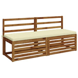 2-Piece Bench Cushions SOEST 2 pcs 100% Polyester Cream 949405