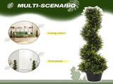 90cm/3FT Artificial Trees, Spiral Topiary Trees w/ Pot Set Of 2, Fake Indoor Greenery Plant Home T3398P329871