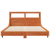 Bed Frame without Mattress Wax Brown 140x200 cm Solid Wood Pine 3306422