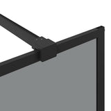 Walk-in Shower Wall Black 90 x 195 cm Tempered Glass 42022048