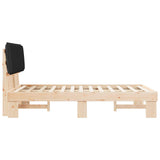 Bed Frame with Upholstered Headboard Black 120 x 190 cm 877296