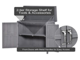 Small Shed, Wooden Garden Shed with Openable Hinged Roof and Removable Shelf, Outdoor Tool Storage T3398P322187