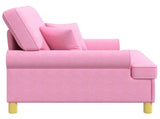 Armchair with Cushions Pink Fabric 42043515