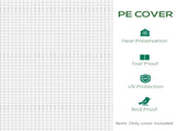 Greenhouse Replacement Cover ONLY Winter Garden Plant PE Cover with Roll-up Windows Door, 6 x 3 x 2m T3398P314745