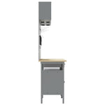 ZNTS 8-Piece Workbench Set in Black Steel 3321498