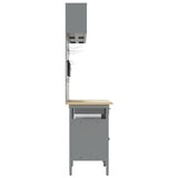 ZNTS 8-Piece Workbench Set in Black Steel 3321498