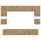 TV Cabinet Set Wall-mounted 8 pcs Artisan Oak Engineered Wood 3393323