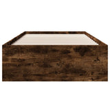 Bed Frame Smoked Oak Engineered Wood, Plywood 90x200 cm Bed Frame 3295678