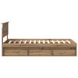 Bed Frame Artisian Oak 75 x 190 cm Engineered wood 3407948