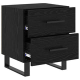 Bedside Cabinet Black Oak 40 x 35 x 47.5 cm Engineered Wood 882062