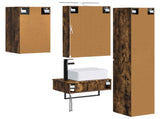 Bathroom Furniture Set 5 pcs Smoked Oak 3407275