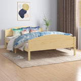 ZNTS Bed Frame without Mattress Solid Pine Wood 160x200cm 322030