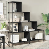 Bookcase 4-Stair Black 139x33.5x149 cm Engineered Wood 842476