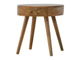 Solid Wood Nordic Circular Shaped Bedside, 1 Drawer B2743P402958