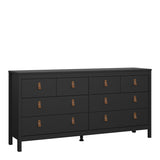 Barcelona Double dresser 4+4 drawers in Matt Black 72579663GMGM
