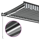 Manual Retractable Awning with LEDs Anthracite&White 450x350 cm 3215813